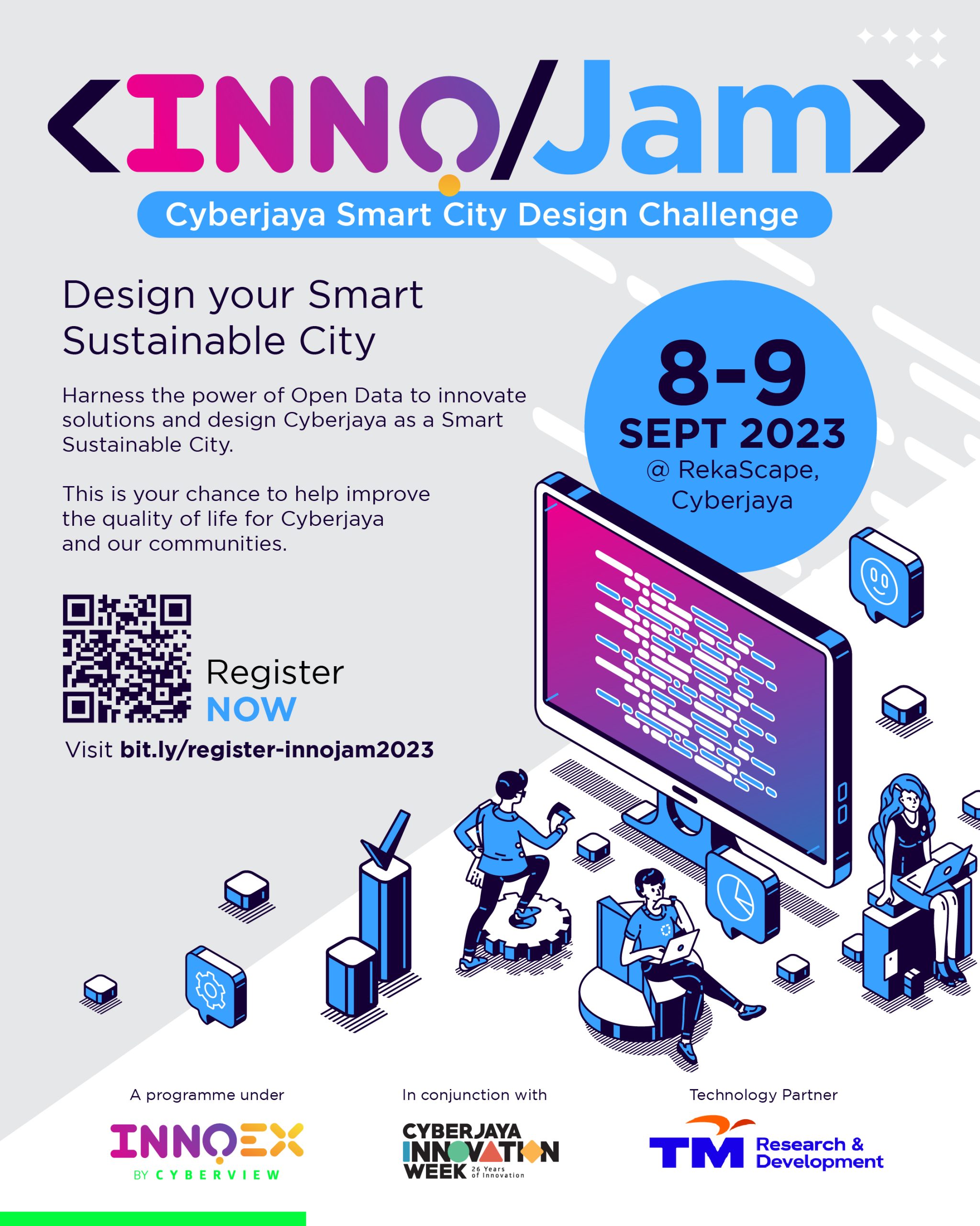 InnoJam Design your Cyberjaya Smart Sustainable City 7 InnoJam Poster 01 1 scaled